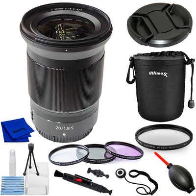 Nikon NIKKOR Z 20mm f/1.8 S Lens 20093 - 10PC Accessory Bundle