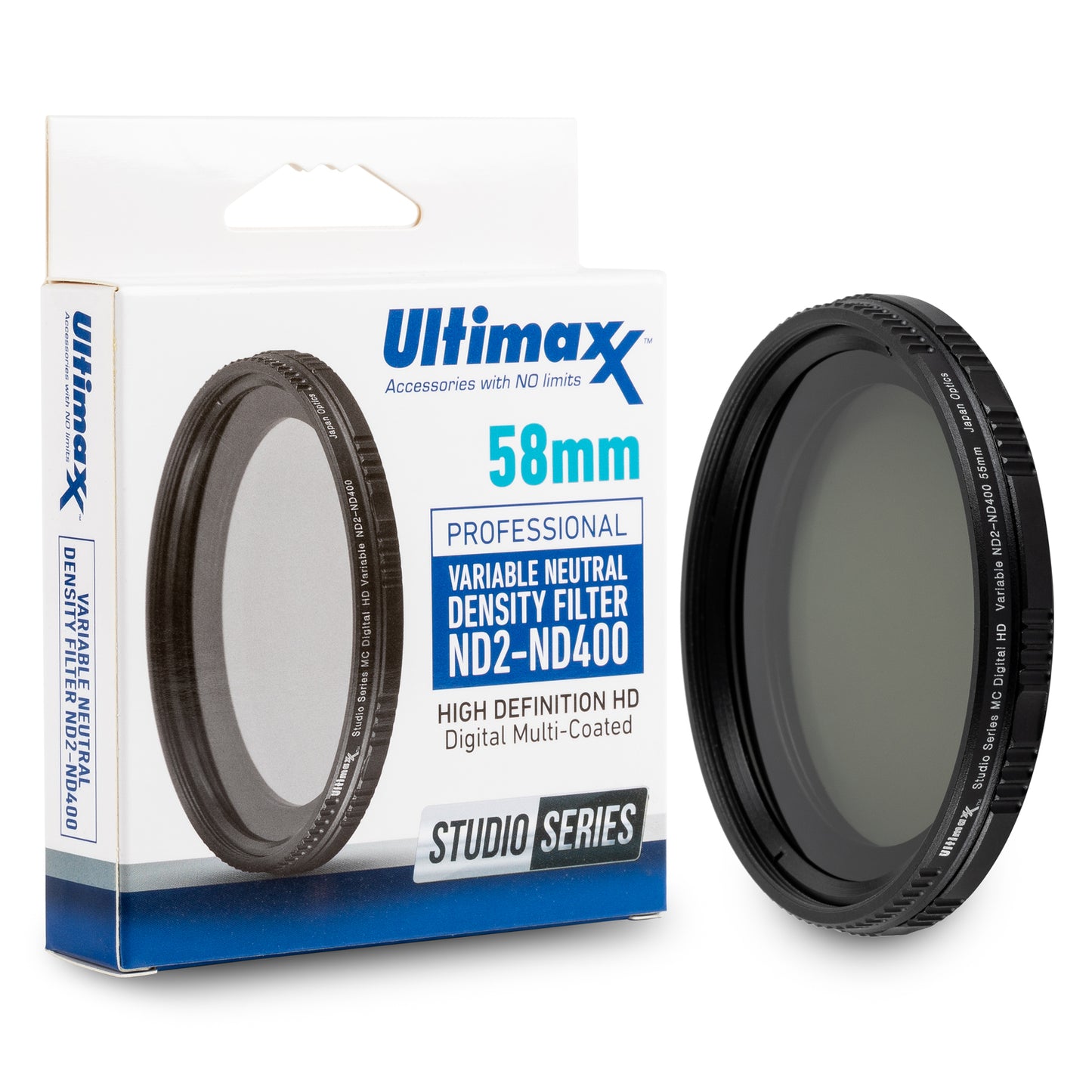 ULTIMAXX 55 mm variabler Neutraldichte-Drehfilter mit Mehrfachbeschichtung ND2-ND400