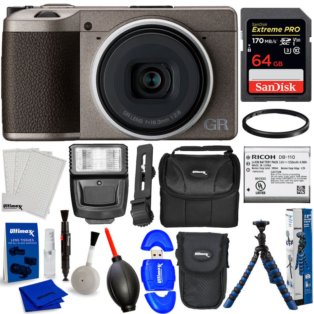 Ricoh GR III Diary Edition Digitalkamera 01249 - 10-teiliges Zubehörpaket