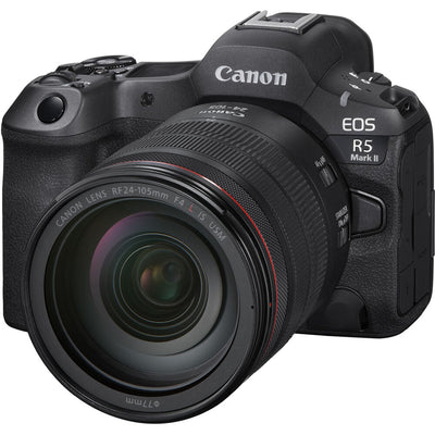 Canon EOS R5 Mark II spiegellose Kamera mit 24-105 mm f/4 L IS USM Objektiv – 7-teiliges Kit