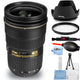 Nikon AF-S Nikkor 24-70mm f/2.8G ED Autofocus Lens (Black) 7PC Accessory Bundle Nikon