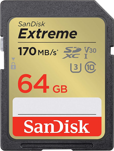 SanDisk 64 GB Extreme UHS-I SDXC-Speicherkarte – SDSDXV2-064G-GNCIN