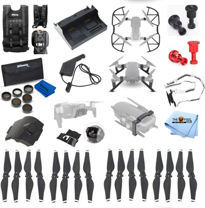 DJI Mavic Air Accessory Kit With Carry Vest Filter Kit Charger Hub Props + More