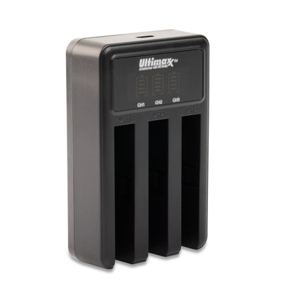 Ultimaxx Triple 3-Channel Charger Station for Insta360 One X2 with LED Display Ultimaxx