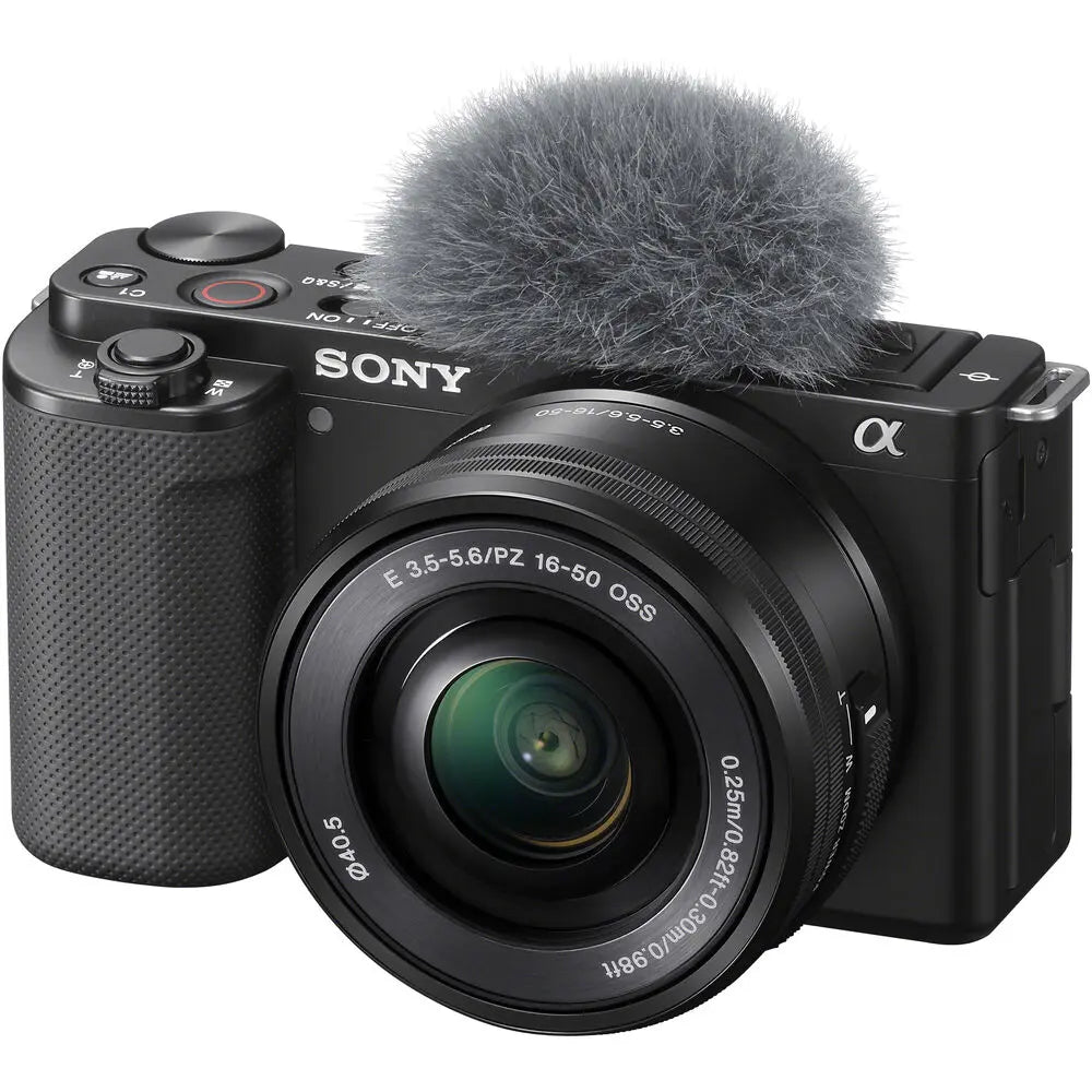 Sony ZV-E10 Mirrorless Camera with 16-50mm Lens (Black) - ILCZV-E10L/B Sony