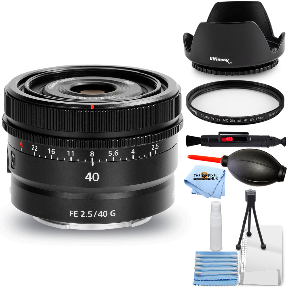 Sony FE 40 mm f/2,5 G Objektiv SEL40F25G - 7-teiliges Zubehörpaket