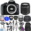 Canon EOS Rebel T7 18-55 mm III-Objektiv + EXT BATT + 64 GB + Blitz – Top Value Bundle