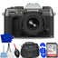 FUJIFILM X-T50 spiegellose Kamera mit XF 16-50-mm-Objektiv, Anthrazit-Silber – Bundle