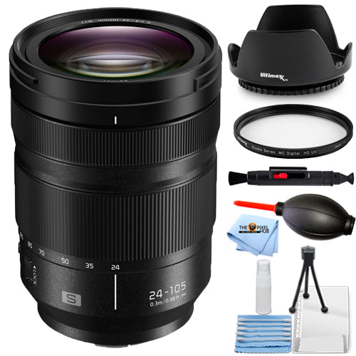 Panasonic Lumix S 24–105 mm f/4 Makro-OIS-Objektiv – OPEN BOX, Bundle 2