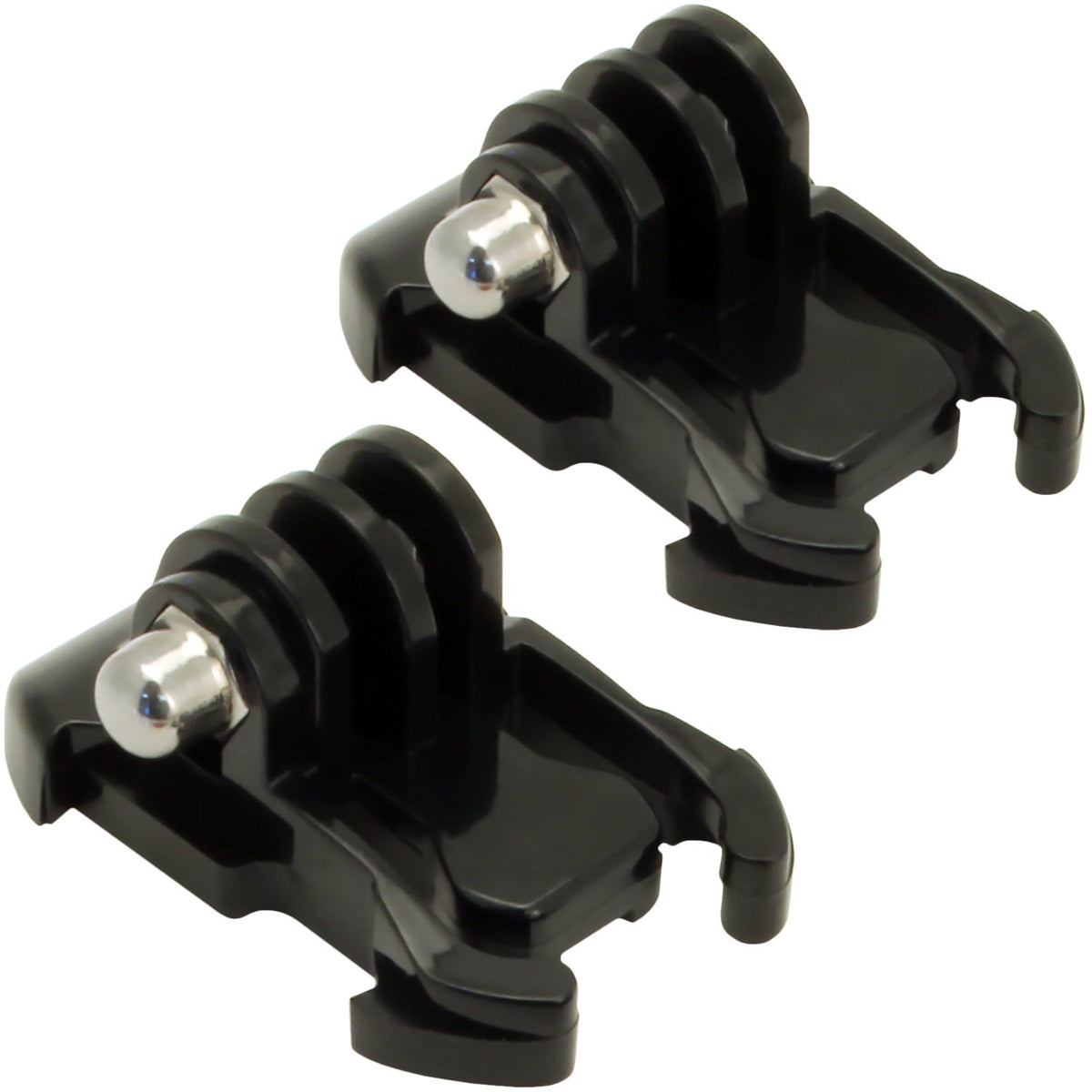 2 Pack Buckle Basic Standard Mount for GoPro HERO10 9 8 7 6 5 4 3 3+ (Black)