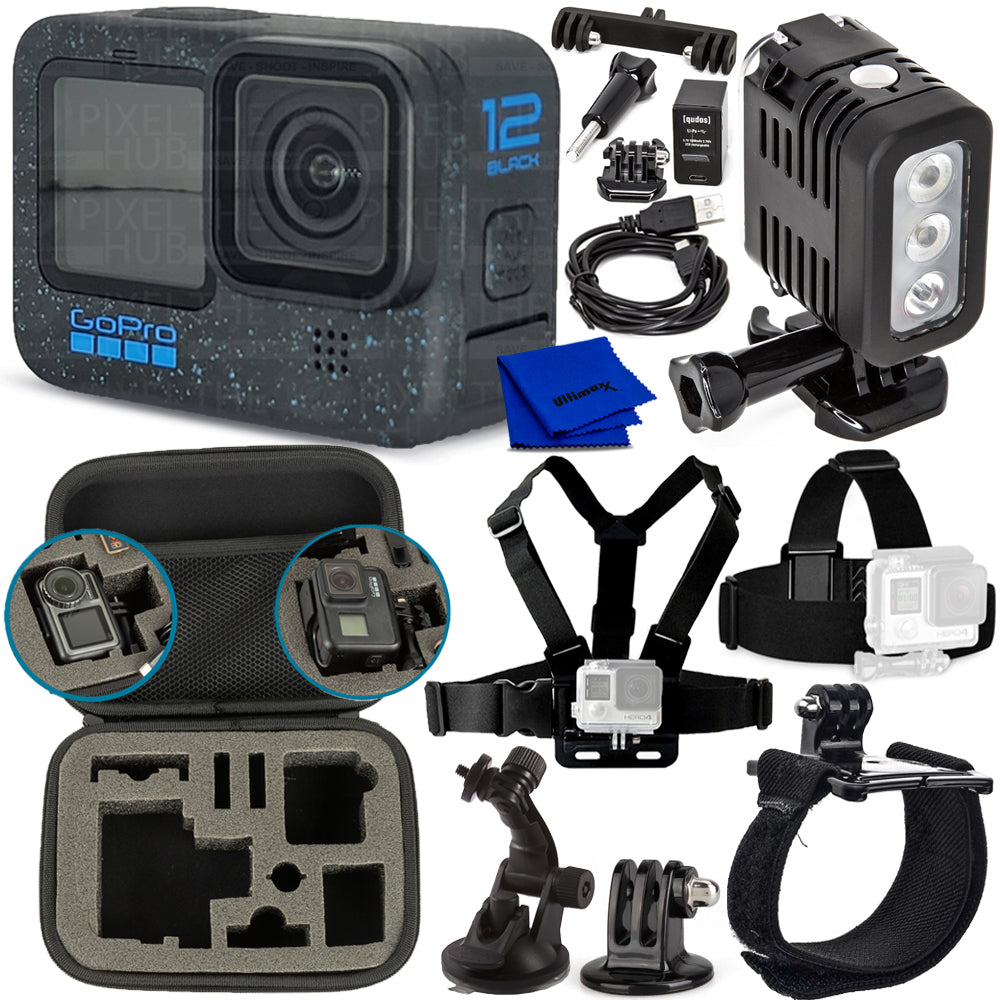GoPro HERO12 Black CHDHX-121-CN - 8PC Accessory Bundle GoPro