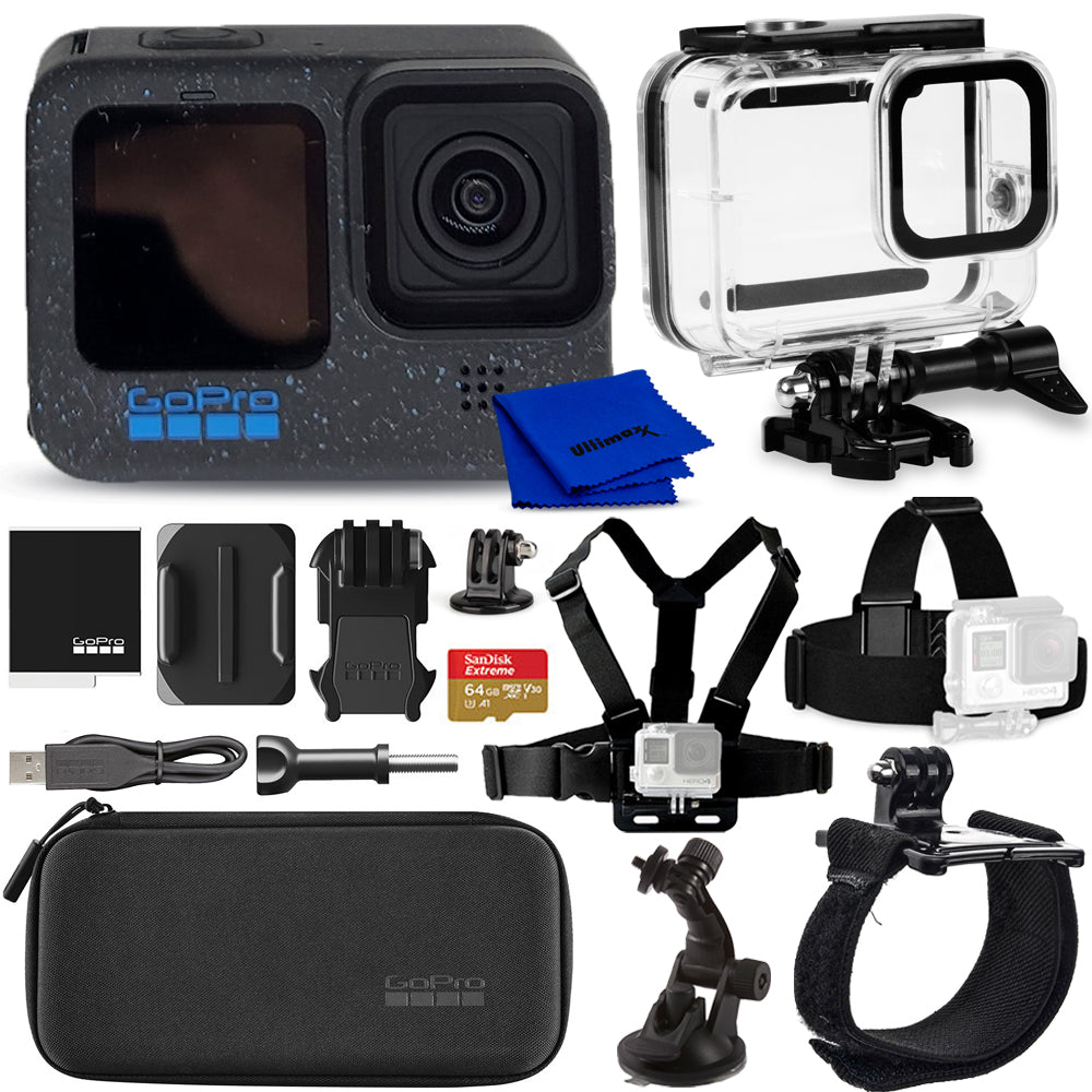 GoPro HERO12 Black Action Camera Specialty Bundle - 7PC Accessory Kit GoPro