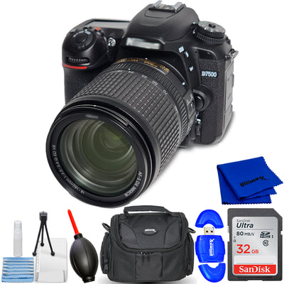 Nikon D7500 DSLR Camera with 18-140mm Lens - Essential 32GB Bundle