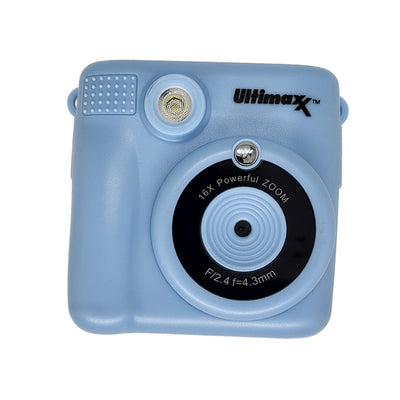 Ultimaxx Instant Print Camera Kids (Blue) 32GB MicroSD w/ 3 Print Rolls GIFT Kit