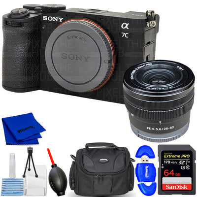 Spiegellose Kamera Sony a7C II mit 28-60-mm-Objektiv (Schwarz) – ILCE-7CM2L/B