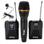 Ultimaxx Wireless Mic Kit mit Lavalier-Mikrofon, Kabeln, Tragetasche und Handmikrofon