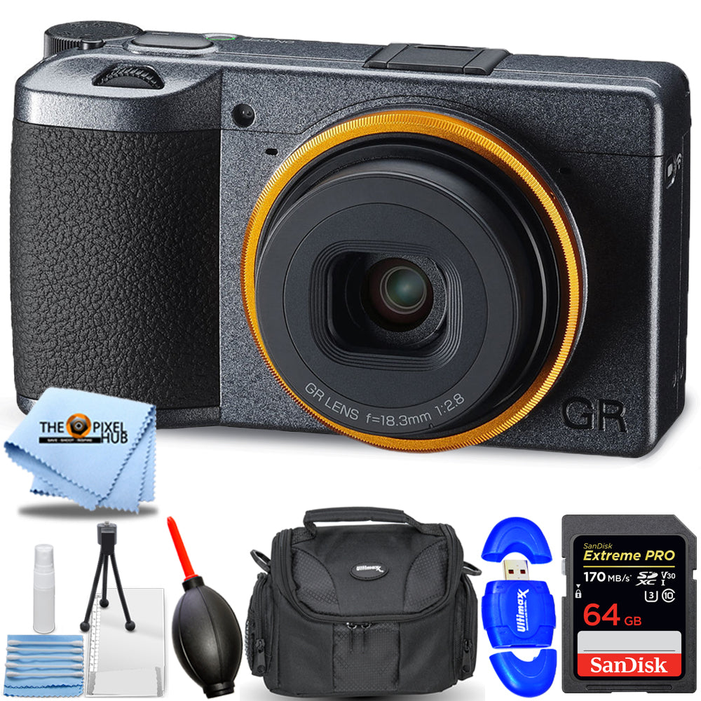 Ricoh GR III Street Edition Digitalkamera 01097 – Essential 64 GB Bundle