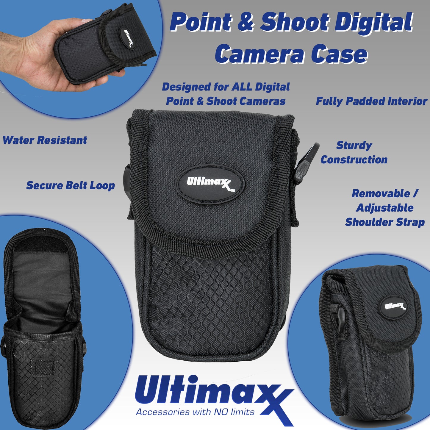 ULTIMAXX Point and Shoot Digital Camera DSLR Bag Case Pouch