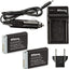 ULTIMAXX Travel Charger + Replacement battery for Canon NB13L - 1600 mah