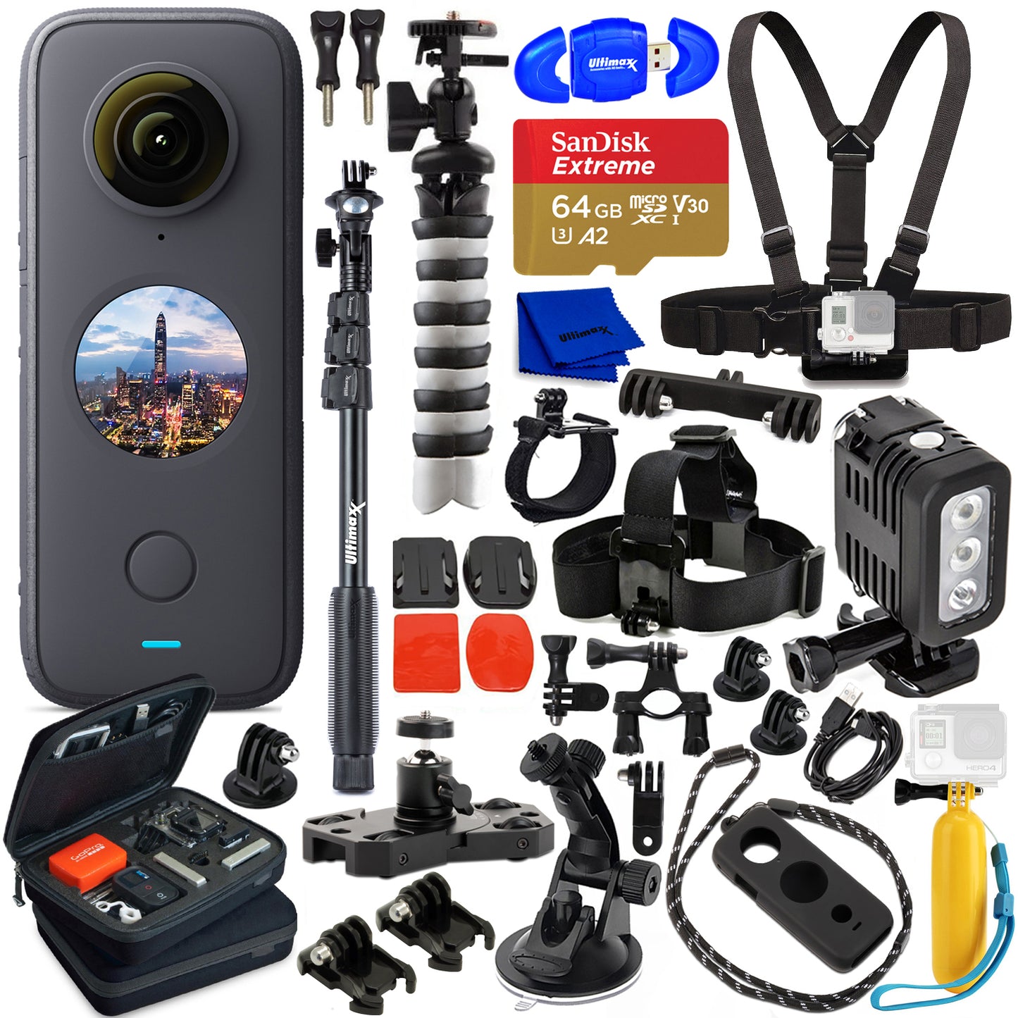 Insta360 ONE X2 Taschenkamera CINOSXX/A - 20-teiliges Zubehörpaket