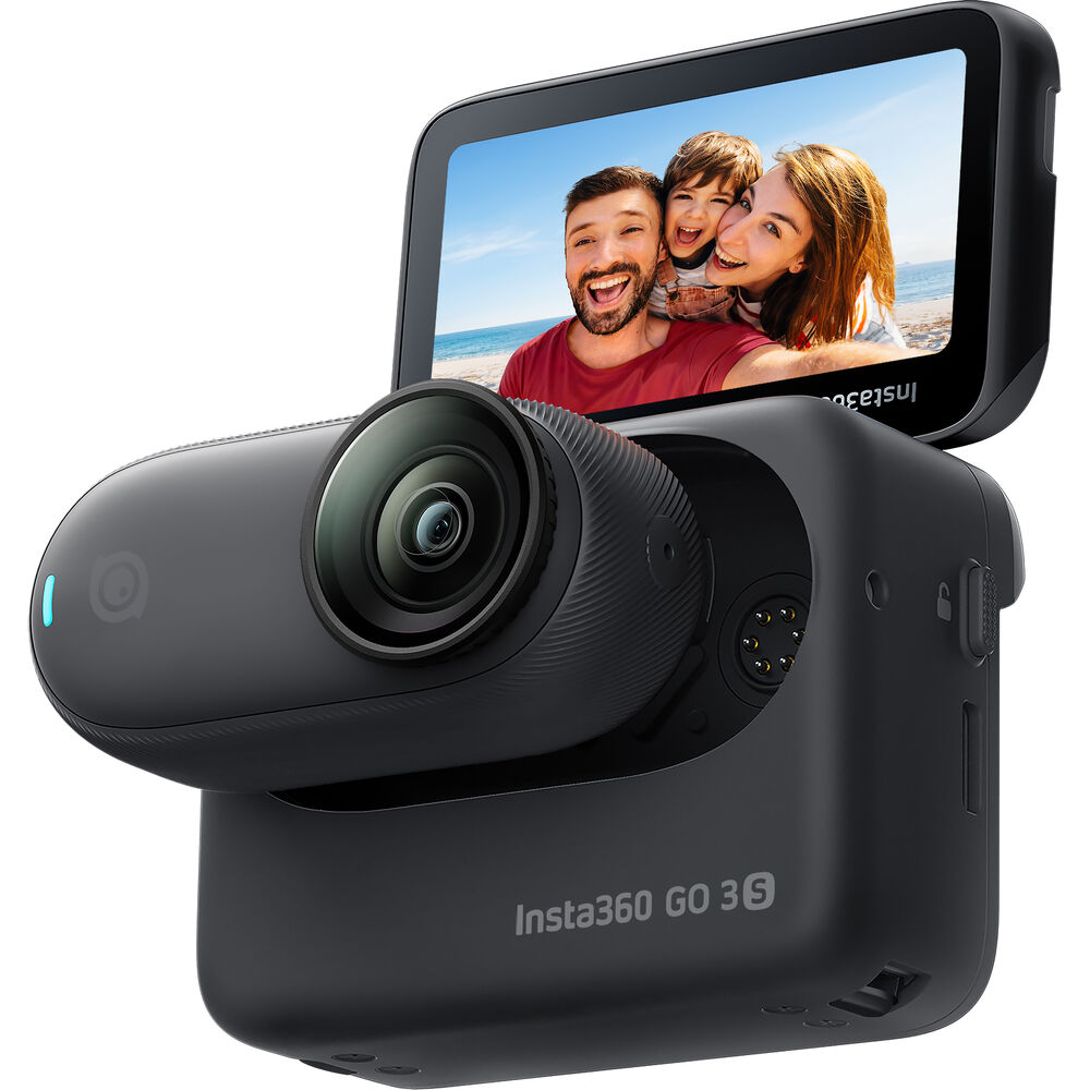 Insta360 GO3 S Standard Edition (Mitternachtsschwarz, 64 GB) – 12-teiliges Zubehörpaket