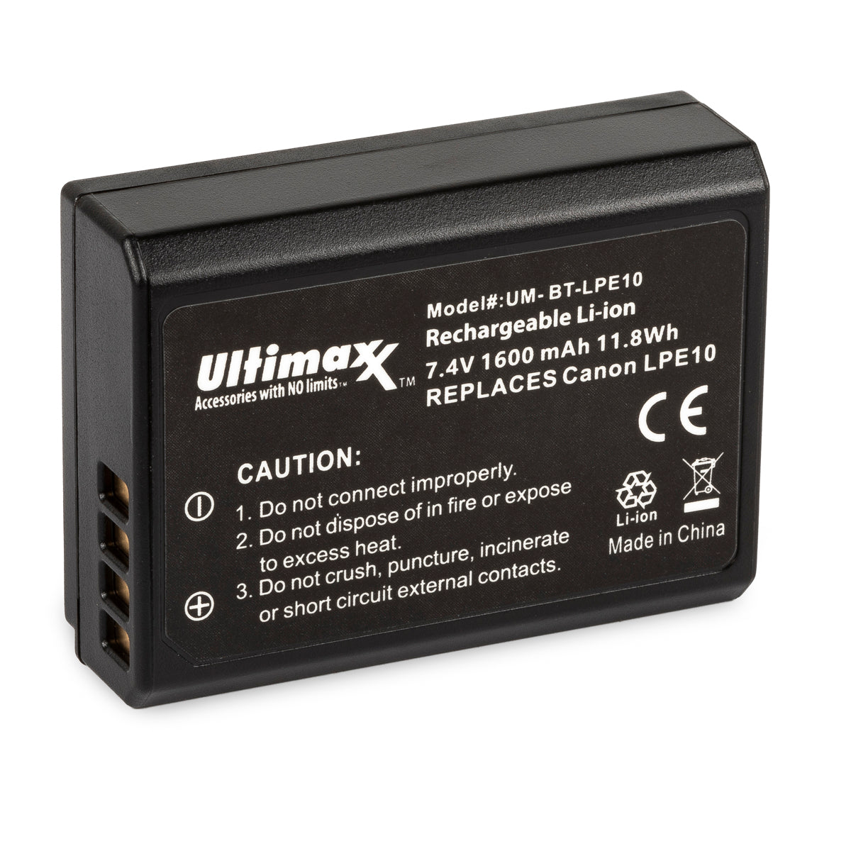 ULTIMAXX Ersatzakku für Canon LP-E10 LPE10 - 1600mAh