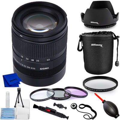 Sigma 18-50mm f/2.8 DC DN Contemporary Lens for Canon RF 585972 - 10PC Bundle