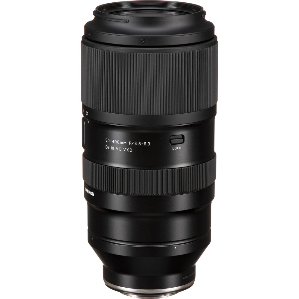 Tamron 50–400 mm f/4,5–6,3 Di III VC VXD-Objektiv für Sony E A067S – Zubehörpaket