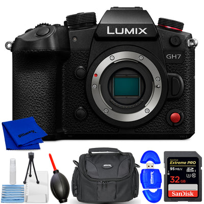 Panasonic Lumix GH7 spiegellose Kamera (Gehäuse) DC-GH7BODY - 7-teiliges Zubehörpaket