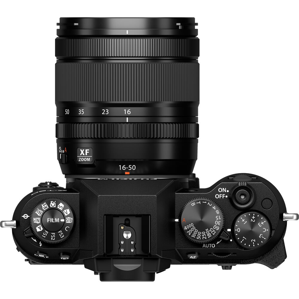 Spiegellose Kamera FUJIFILM X-T50 mit XF 16–50 mm f/2,8–4,8-Objektiv (schwarz)