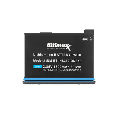 Ultimaxx Ersatzakku für Insta360 ONE X3 - 1800 mAh