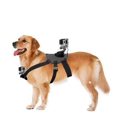 Adjustable Dog Pet Harness Back Mount Strap for GoPro HERO9 8 7 6 5 + 2 J-Hooks