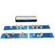Ready Covers Lucite Rumikub Premium Set - Tiles, Holders, and Storage Acrylic Box Included (Blue Marble w White Marble) Ready Covers