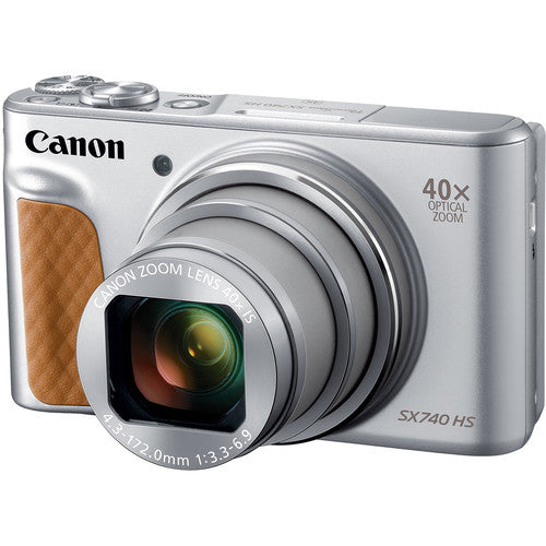 Canon PowerShot SX740 HS Digitalkamera (Silber) 2956C001 - 7-teiliges Zubehörpaket