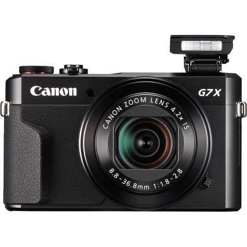 Canon PowerShot Digitalkamera G7 X Mark II mit WLAN &amp; NFC, LCD-Bildschirm und 1-Zoll-Sensor – (Schwarz) 11-teiliges Vorteilspaket