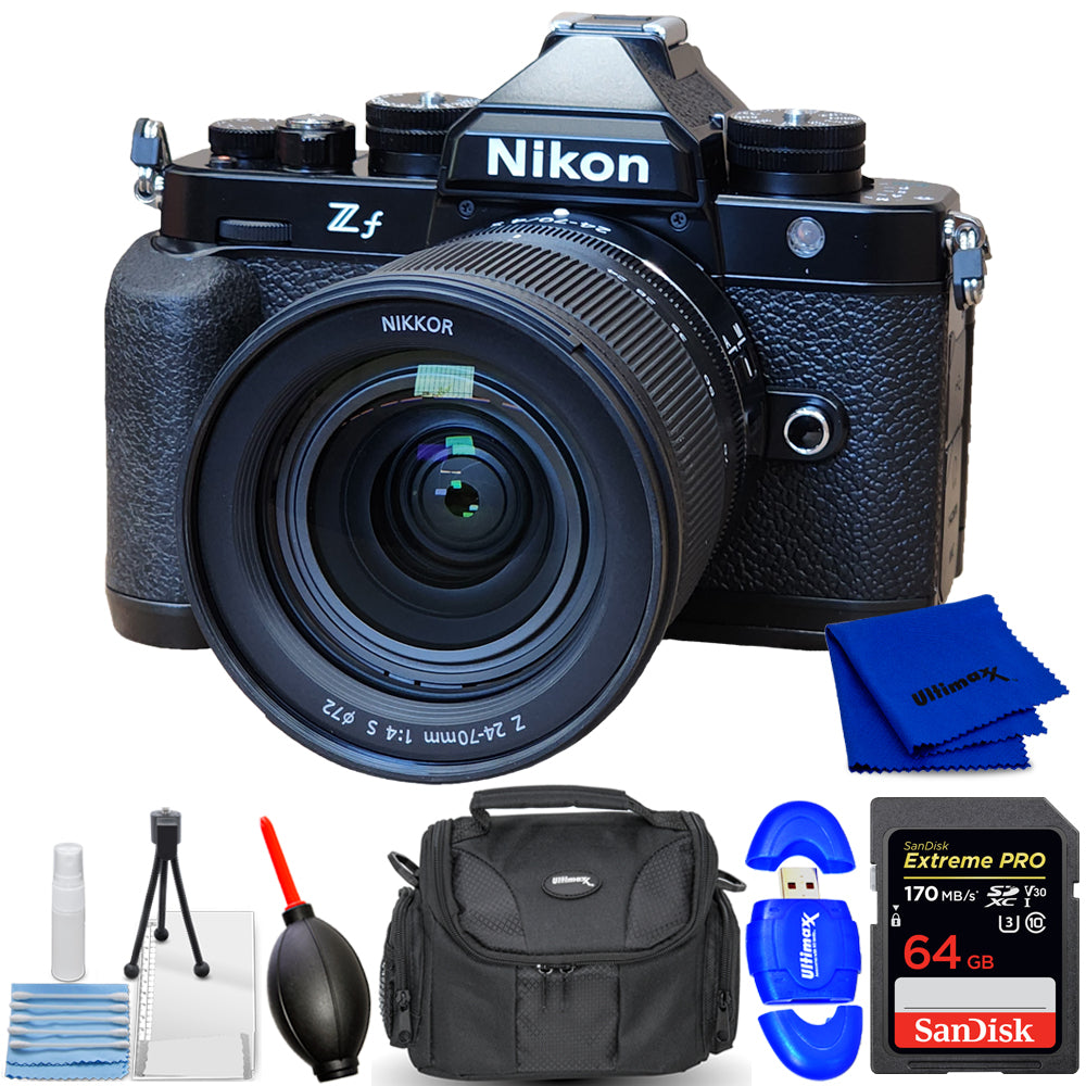 Nikon Zf Mirrorless Camera with 24-70mm f/4 Lens 1772 - 7PC Accessory Bundle