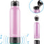 Vacuum Insulated Premium Water Bottle with Rechargeable Bluetooth Speaker - Steel Double Wall Design + Lights - PINK