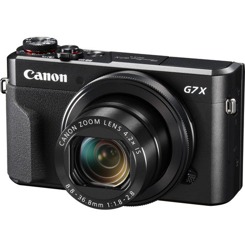 Canon PowerShot Digitalkamera G7 X Mark II mit WLAN &amp; NFC, LCD-Bildschirm und 1-Zoll-Sensor – (Schwarz) 11-teiliges Vorteilspaket