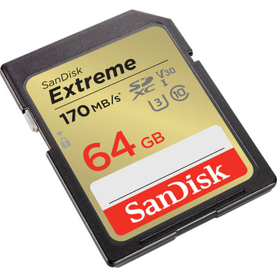 SanDisk 64 GB Extreme UHS-I SDXC-Speicherkarte – SDSDXV2-064G-GNCIN