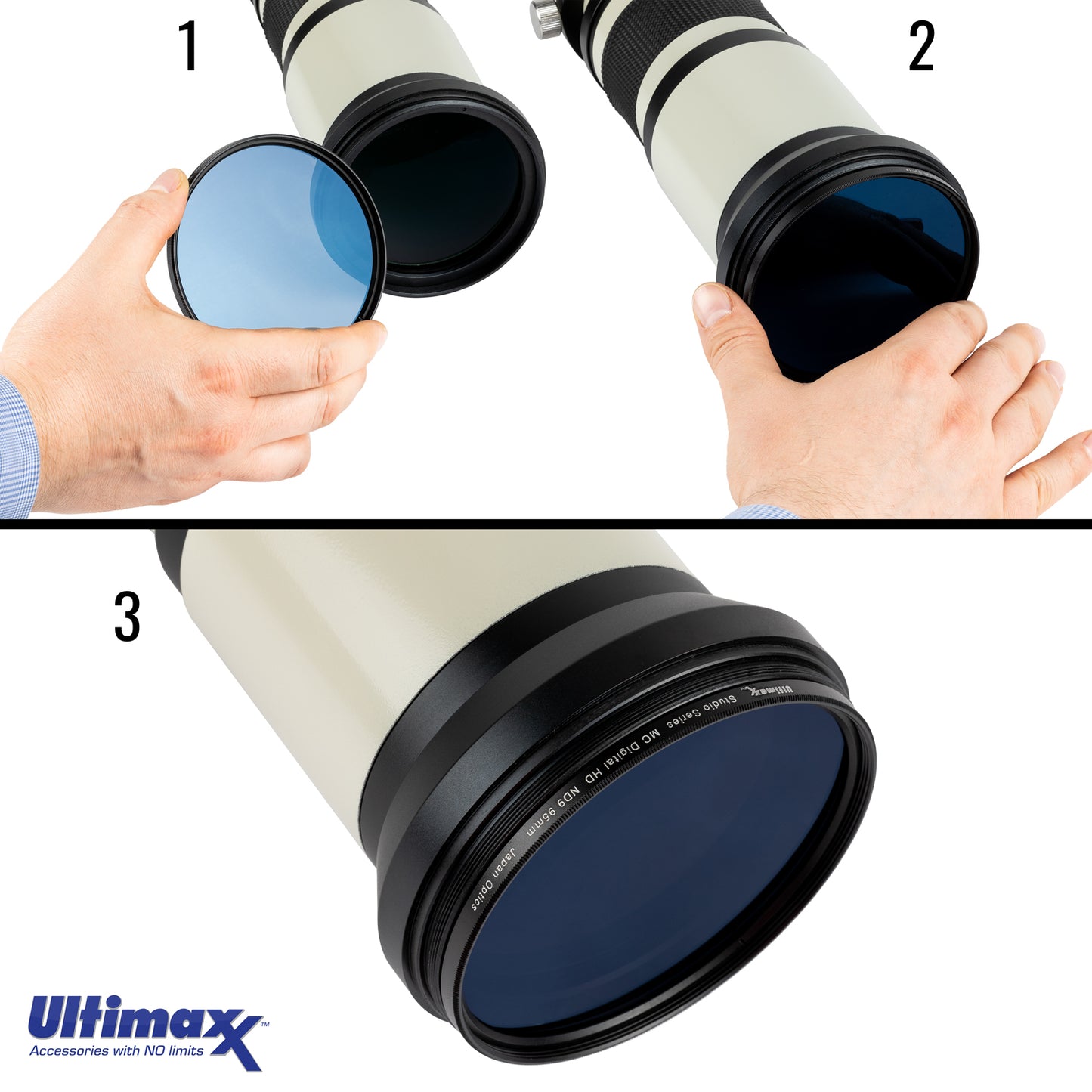 ULTIMAXX 95mm 4 Piece Multi Coated HD Filter Kit 95mm (UV, CPL, Warming, ND9)