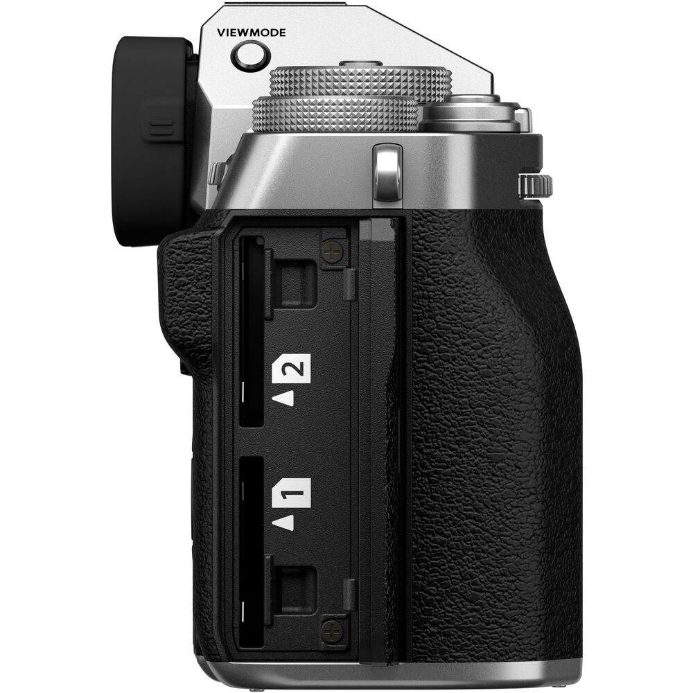 FUJIFILM X-T5 spiegellose Kamera (Silber) 16782337 - 7-teiliges Zubehörpaket