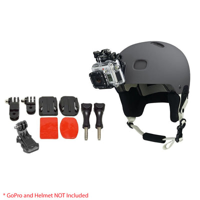 Gebogene, selbstklebende Helm-Seitenhalterung für GoPro HERO9 8 7 6 5 4 3+ Sportkamera-Kit