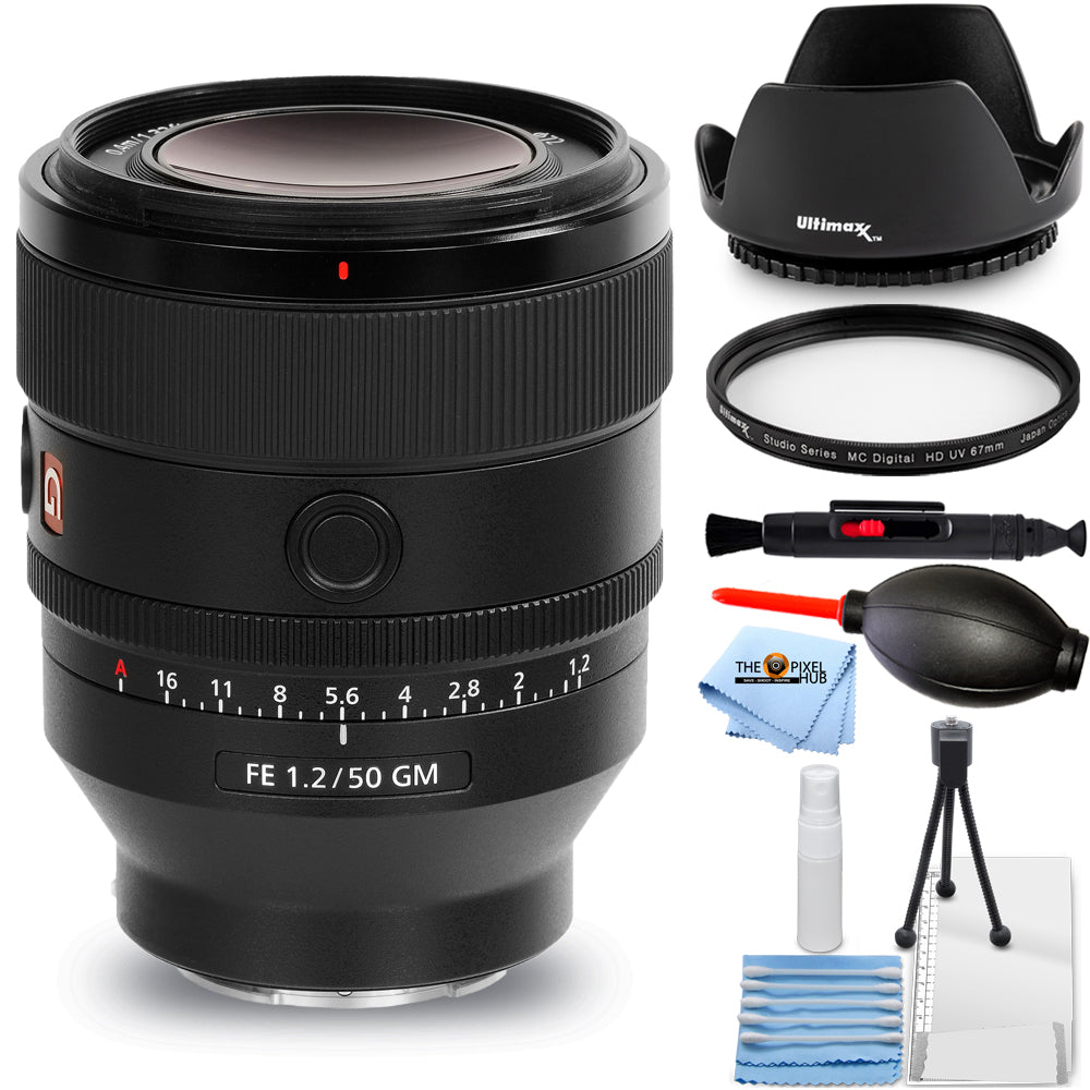 Sony FE 50 mm f/1.2 GM-Objektiv SEL50F12GM – 7-teiliges Zubehörpaket