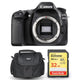 Canon EOS 80D DSLR Camera (Body Only) 1263C004 with Extreme 32GB and Gadget Case Canon