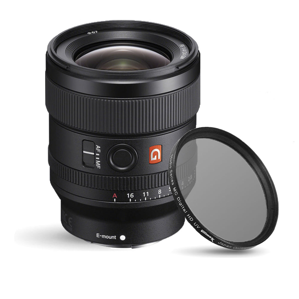 Sony FE 24 mm f/1,4 GM-Objektiv SEL24F14GM + UV-Ultraviolettfilter