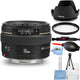 Canon EF 50mm f/1.4 USM Lens 2515A003 + UV Filter + Tulip Hood Lens Bundle Canon