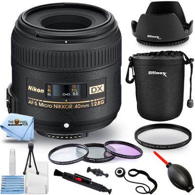 Nikon AF-S DX Micro-NIKKOR 40 mm 1:2,8G-Objektiv (Schwarz) 2200 – Filter-Kit-Paket