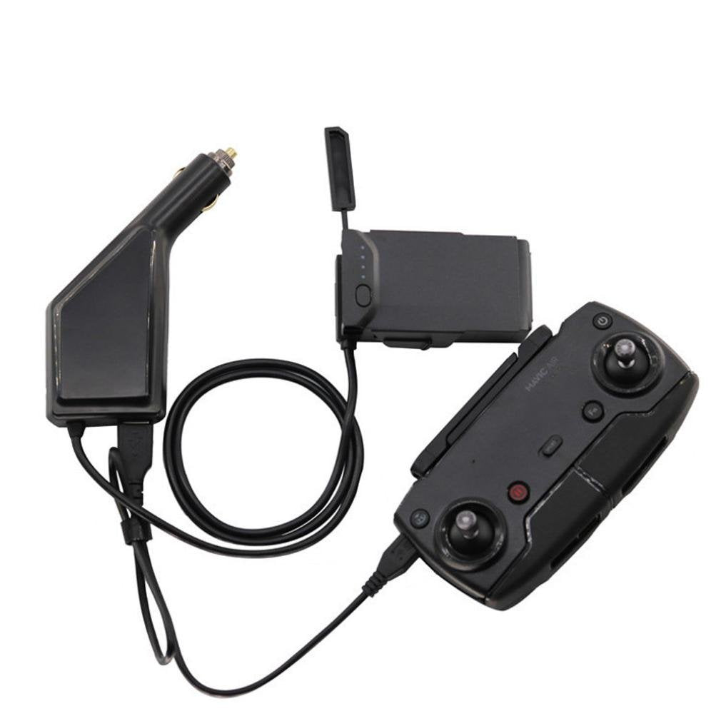 2 in 1 Auto Ladegerät Akku Fernbedienung USB Lade für DJI Mavic Air NEU