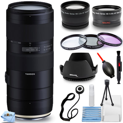 Tamron 70–210 mm f/4 Di VC USD-Objektiv für Canon EF + Filter-Kit + Tulpenblende-Paket