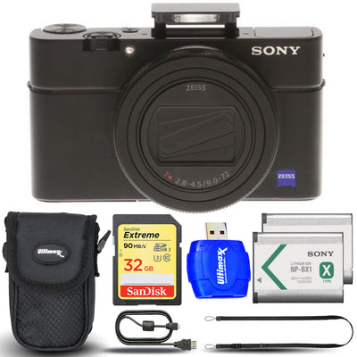 Sony Cyber-shot DSC-RX100 VII Digitalkamera + EXT BATT + Tasche 32GB Bundle